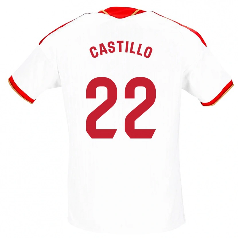 Danxen Kvinnor José Castillo #22 Vit Röd Hemmatröja Matchtröjor 2026/27 Tröjor T-Tröja