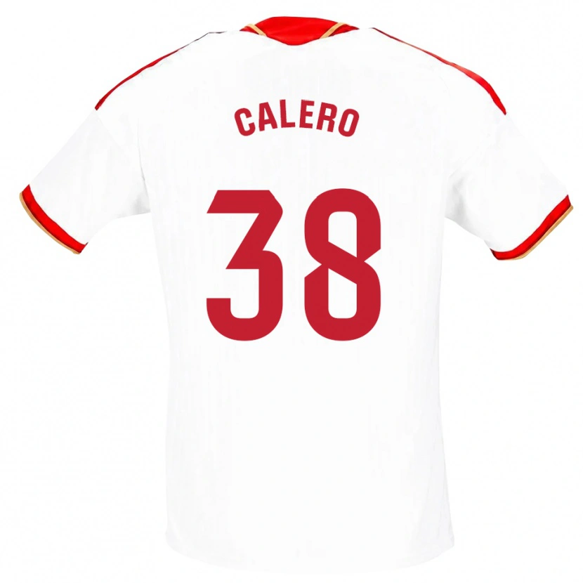 Danxen Kvinnor Josema Calero #38 Vit Röd Hemmatröja Matchtröjor 2026/27 Tröjor T-Tröja