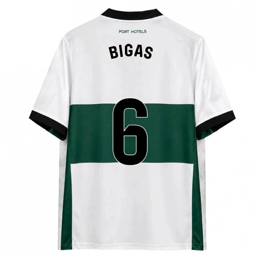 Danxen Kvinnor Pedro Bigas #6 Grön Vit Röd Hemmatröja Matchtröjor 2026/27 Tröjor T-Tröja