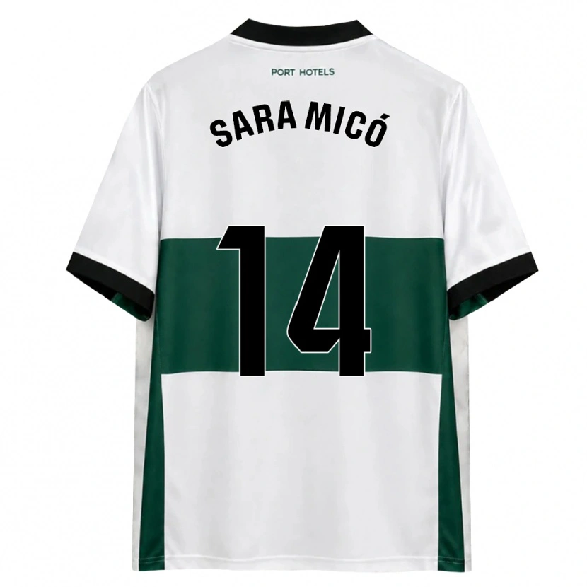 Danxen Kvinnor Sara Micó #14 Grön Vit Röd Hemmatröja Matchtröjor 2026/27 Tröjor T-Tröja