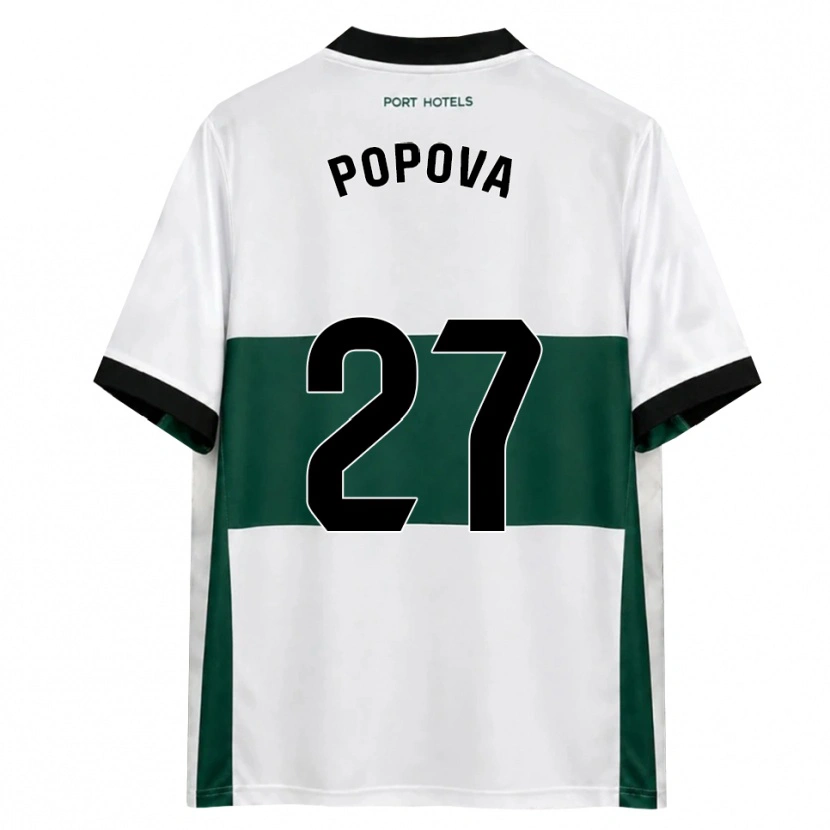 Danxen Kvinnor Ángela Popova Fedorova #27 Grön Vit Röd Hemmatröja Matchtröjor 2026/27 Tröjor T-Tröja