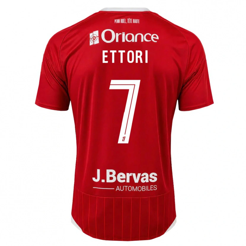 Danxen Kvinnor Yanis Ettori #7 Vit Röd Hemmatröja Matchtröjor 2026/27 Tröjor T-Tröja