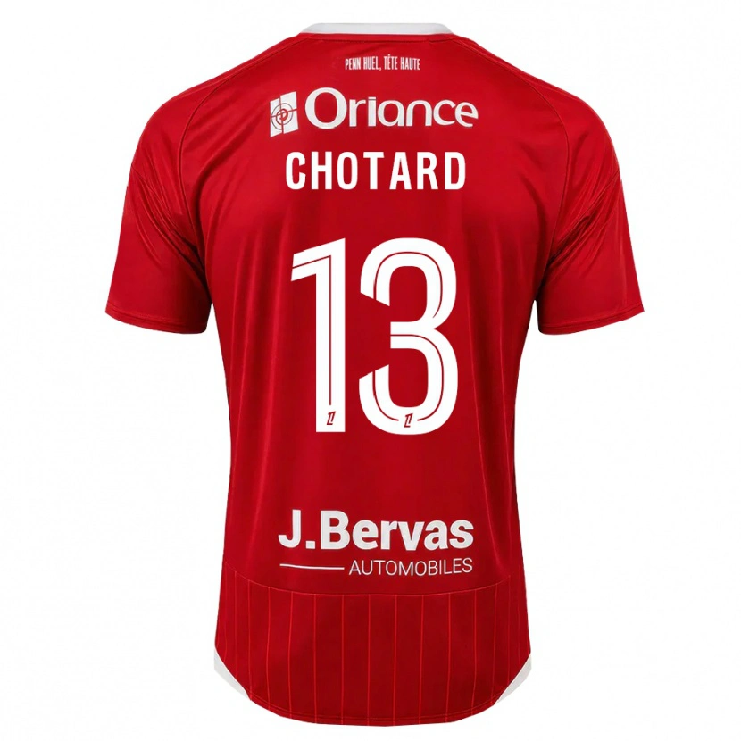 Danxen Kvinnor Joris Chotard #13 Vit Röd Hemmatröja Matchtröjor 2026/27 Tröjor T-Tröja