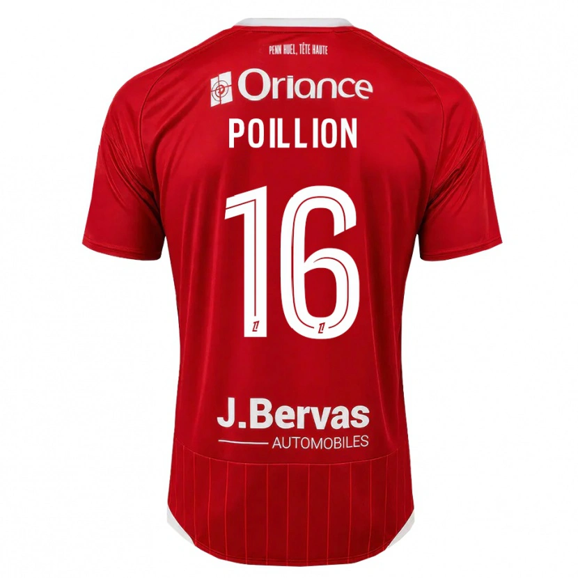 Danxen Kvinnor Noé Poillion #16 Vit Röd Hemmatröja Matchtröjor 2026/27 Tröjor T-Tröja