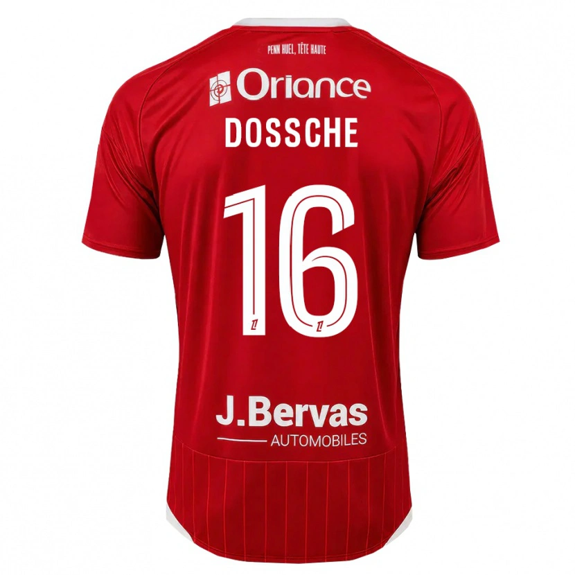 Danxen Kvinnor Marvin Dossche #16 Vit Röd Hemmatröja Matchtröjor 2026/27 Tröjor T-Tröja