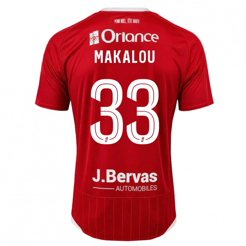 Danxen Kvinnor Hamidou Makalou #33 Vit Röd Hemmatröja Matchtröjor 2026/27 Tröjor T-Tröja
