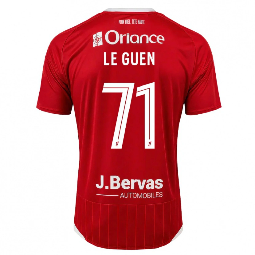 Danxen Kvinnor Raphaël Le Guen #71 Vit Röd Hemmatröja Matchtröjor 2026/27 Tröjor T-Tröja