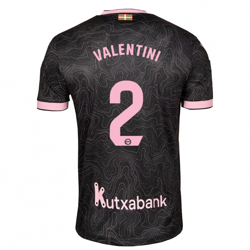 Danxen Kvinnor Nicolás Valentini #2 Svart Rosa Bortatröja Matchtröjor 2026/27 Tröjor T-Tröja