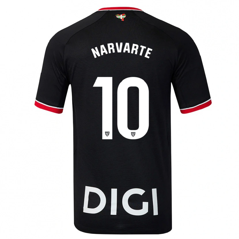 Danxen Kvinnor Danel Narvarte #10 Svart Vit Röd Bortatröja Matchtröjor 2026/27 Tröjor T-Tröja