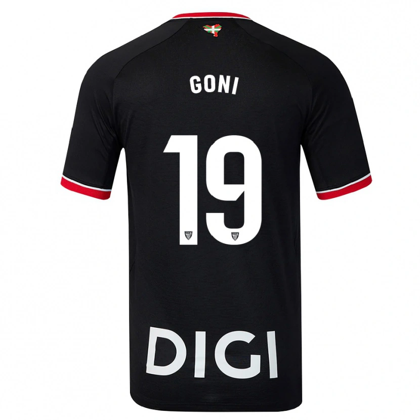 Danxen Kvinnor Marcos Goñi #19 Svart Vit Röd Bortatröja Matchtröjor 2026/27 Tröjor T-Tröja