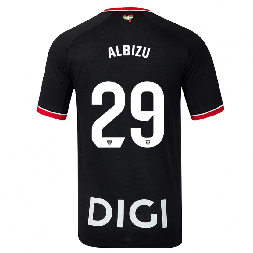 Danxen Kvinnor Alain Albizu #29 Svart Vit Röd Bortatröja Matchtröjor 2026/27 Tröjor T-Tröja