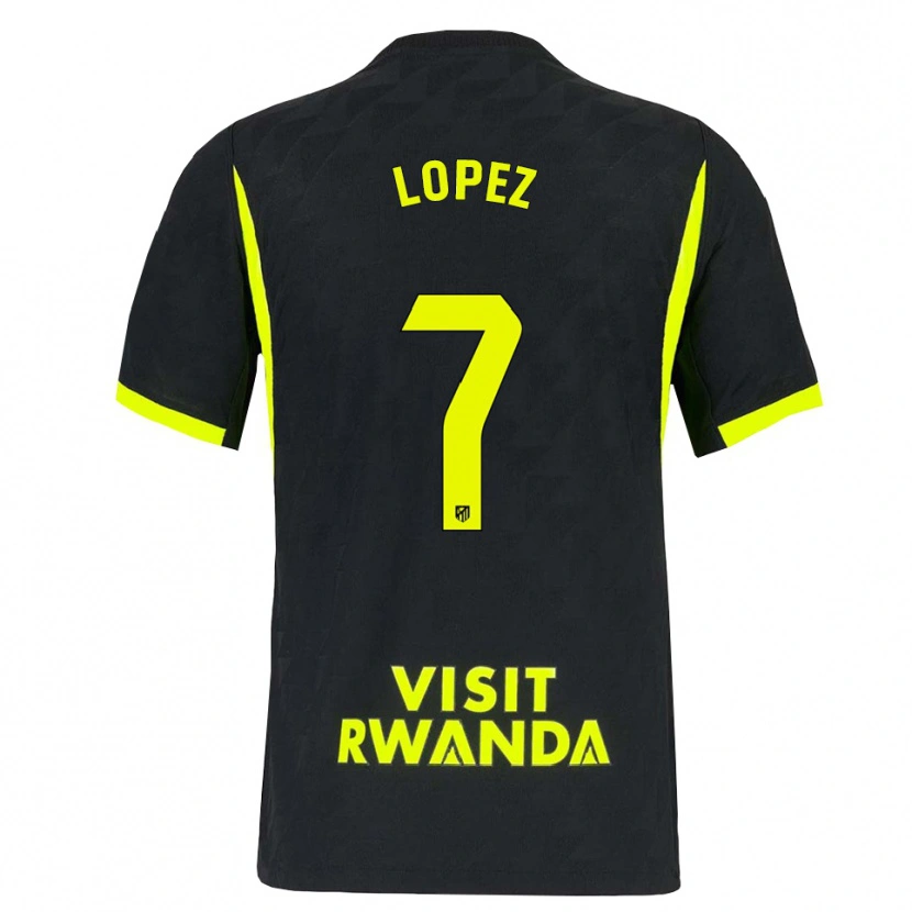 Danxen Kvinnor Maitane Lopez #7 Ljusgrön Svart Bortatröja Matchtröjor 2026/27 Tröjor T-Tröja