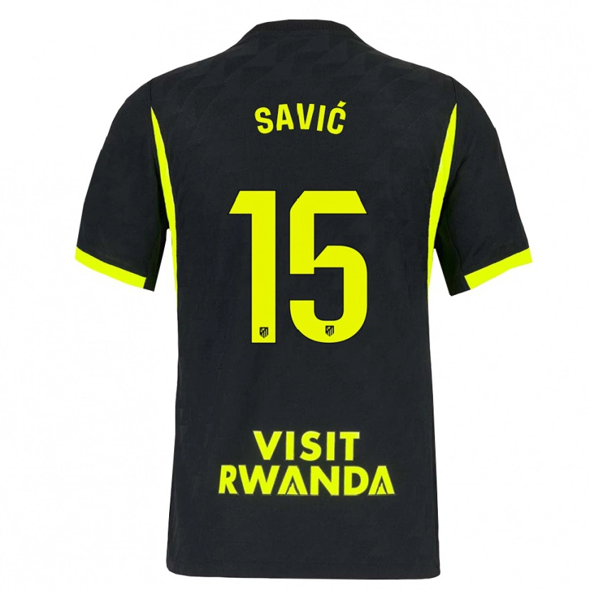 Danxen Kvinnor Stefan Savic #15 Ljusgrön Svart Bortatröja Matchtröjor 2026/27 Tröjor T-Tröja