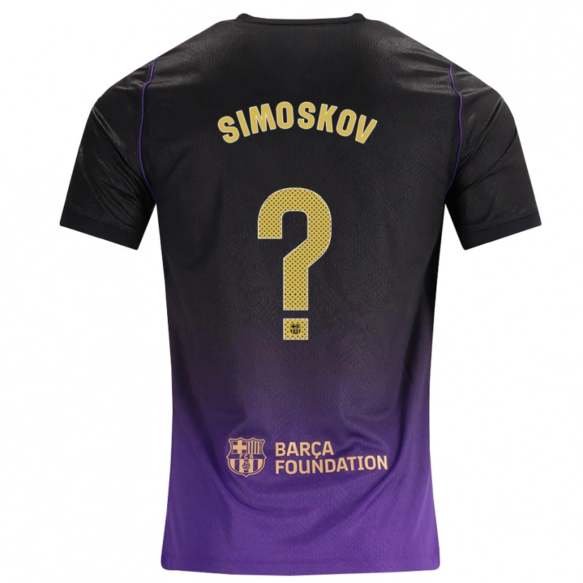 Danxen Kvinnor Aleksander Simoskov #0 Lila Gul Svart Bortatröja Matchtröjor 2026/27 Tröjor T-Tröja