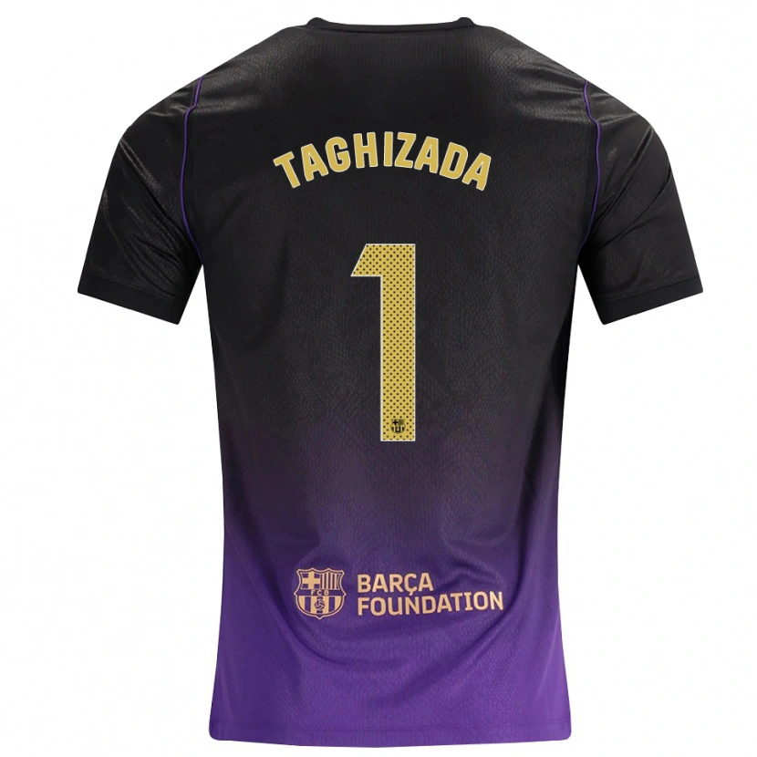 Danxen Kvinnor Eldar Taghizada #1 Lila Gul Svart Bortatröja Matchtröjor 2026/27 Tröjor T-Tröja