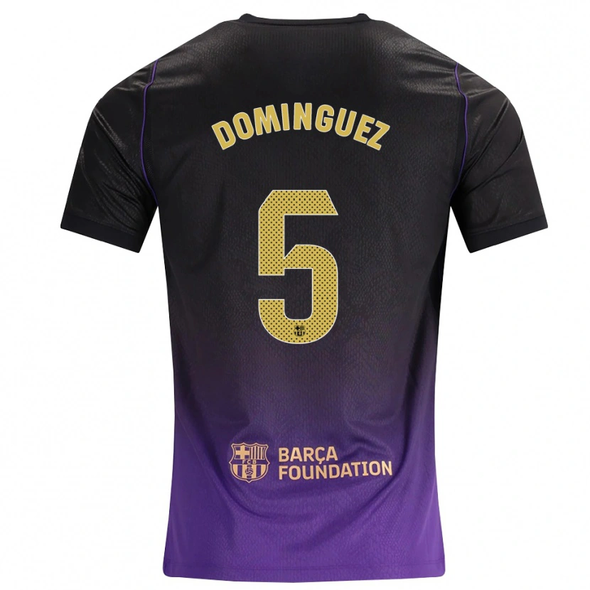Danxen Kvinnor Sergi Dominguez #5 Lila Gul Svart Bortatröja Matchtröjor 2026/27 Tröjor T-Tröja