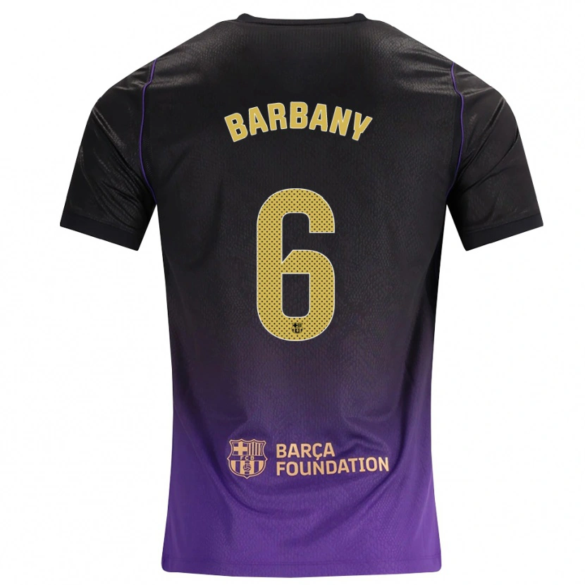 Danxen Kvinnor Víctor Barbany #6 Lila Gul Svart Bortatröja Matchtröjor 2026/27 Tröjor T-Tröja