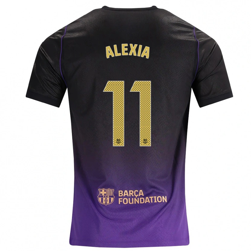 Danxen Kvinnor Alexia Putellas #11 Lila Gul Svart Bortatröja Matchtröjor 2026/27 Tröjor T-Tröja