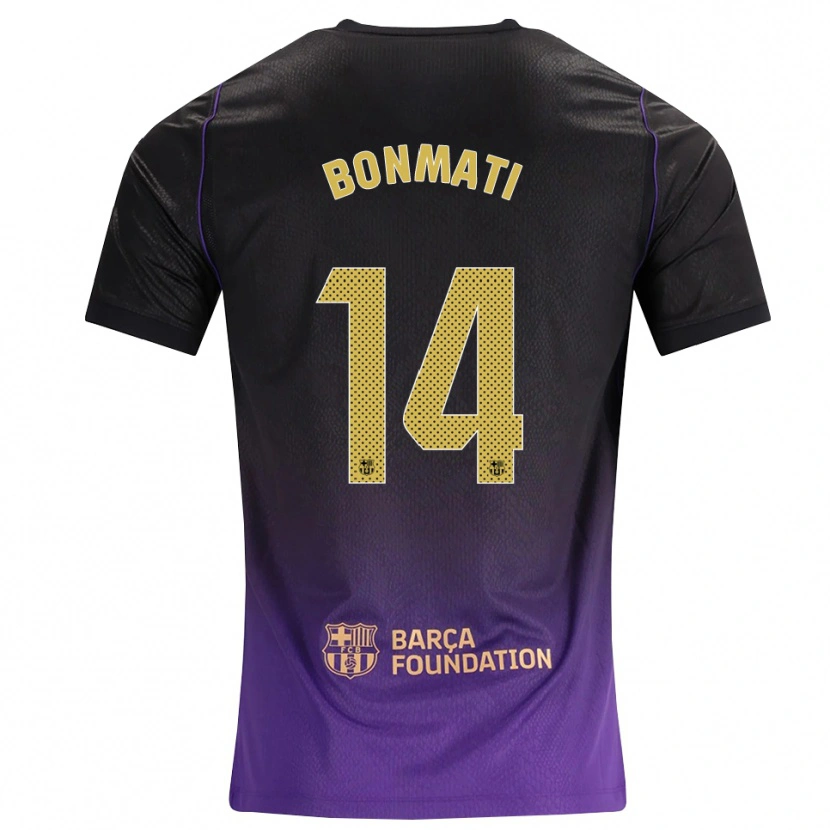 Danxen Kvinnor Aitana Bonmati #14 Lila Gul Svart Bortatröja Matchtröjor 2026/27 Tröjor T-Tröja