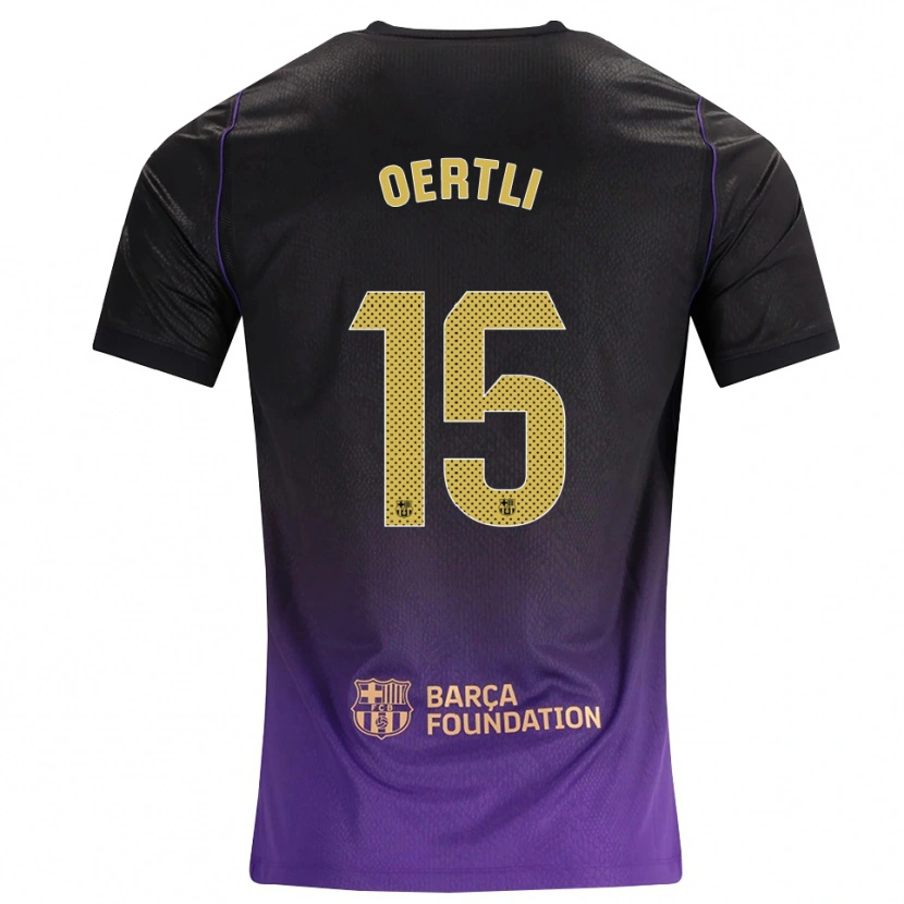 Danxen Kvinnor Lorenzo Oertli #15 Lila Gul Svart Bortatröja Matchtröjor 2026/27 Tröjor T-Tröja