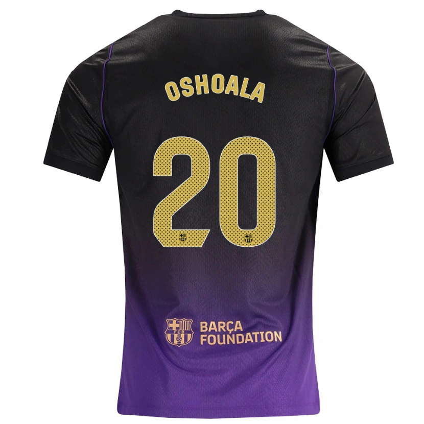 Danxen Kvinnor Asisat Oshoala #20 Lila Gul Svart Bortatröja Matchtröjor 2026/27 Tröjor T-Tröja