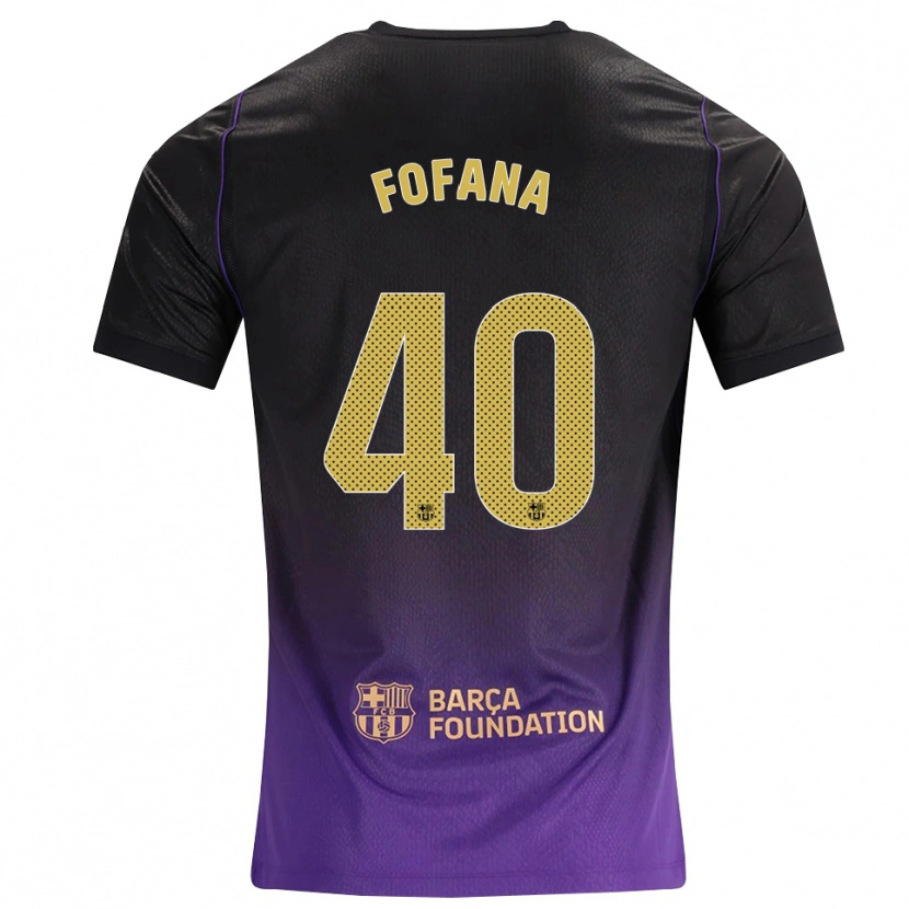 Danxen Kvinnor Nuhu Fofana #40 Lila Gul Svart Bortatröja Matchtröjor 2026/27 Tröjor T-Tröja