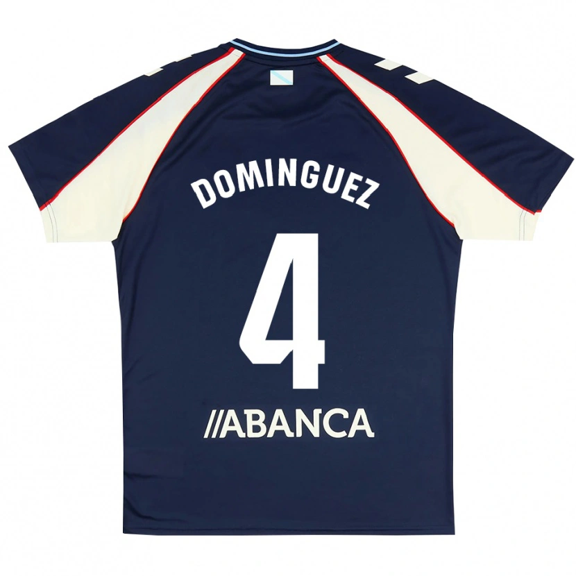 Danxen Kvinnor Javi Domínguez #4 Kunglig Blå Röd Vit Bortatröja Matchtröjor 2026/27 Tröjor T-Tröja