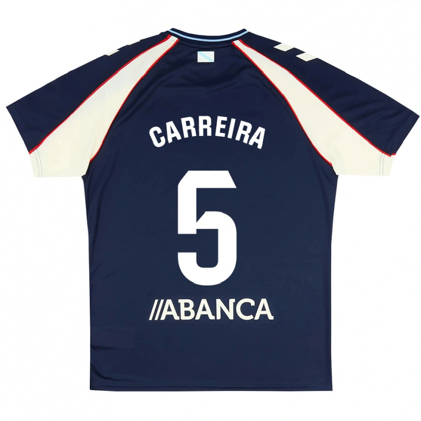 Danxen Kvinnor Sergio Carreira #5 Kunglig Blå Röd Vit Bortatröja Matchtröjor 2026/27 Tröjor T-Tröja