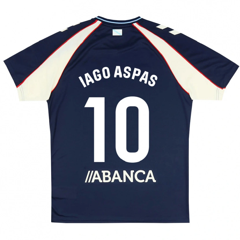 Danxen Kvinnor Iago Aspas #10 Kunglig Blå Röd Vit Bortatröja Matchtröjor 2026/27 Tröjor T-Tröja
