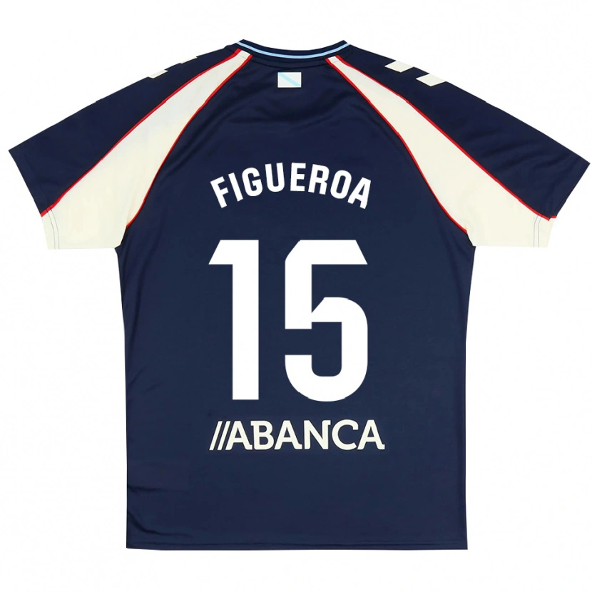 Danxen Kvinnor María Figueroa #15 Kunglig Blå Röd Vit Bortatröja Matchtröjor 2026/27 Tröjor T-Tröja