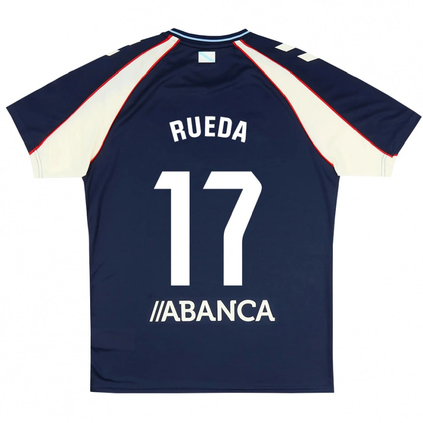 Danxen Kvinnor Javi Rueda #17 Kunglig Blå Röd Vit Bortatröja Matchtröjor 2026/27 Tröjor T-Tröja