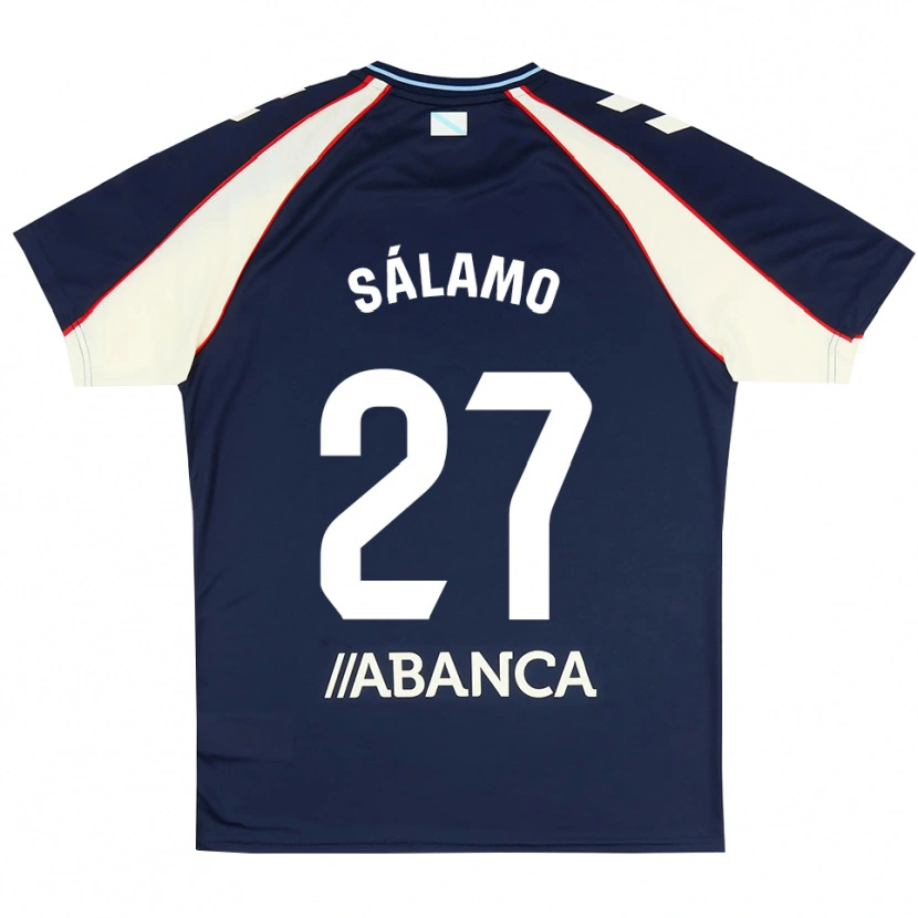 Danxen Kvinnor Jorge Sálamo #27 Kunglig Blå Röd Vit Bortatröja Matchtröjor 2026/27 Tröjor T-Tröja