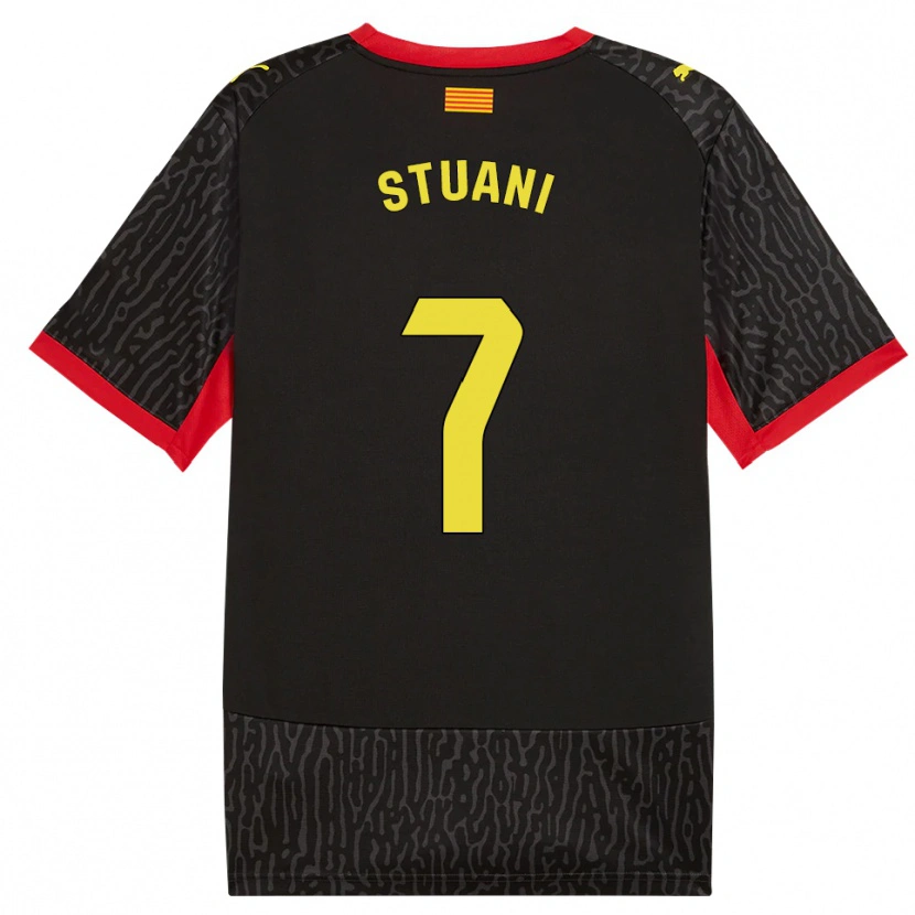 Danxen Kvinnor Cristhian Stuani #7 Svart Gul Röd Bortatröja Matchtröjor 2026/27 Tröjor T-Tröja