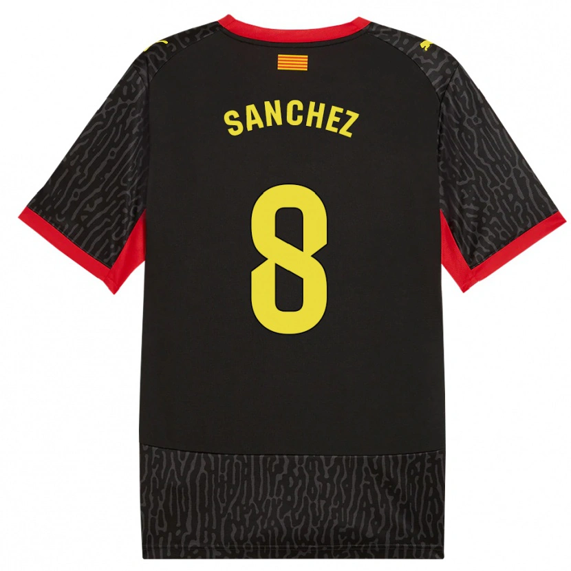Danxen Kvinnor Miguel Ángel Sánchez #8 Svart Gul Röd Bortatröja Matchtröjor 2026/27 Tröjor T-Tröja