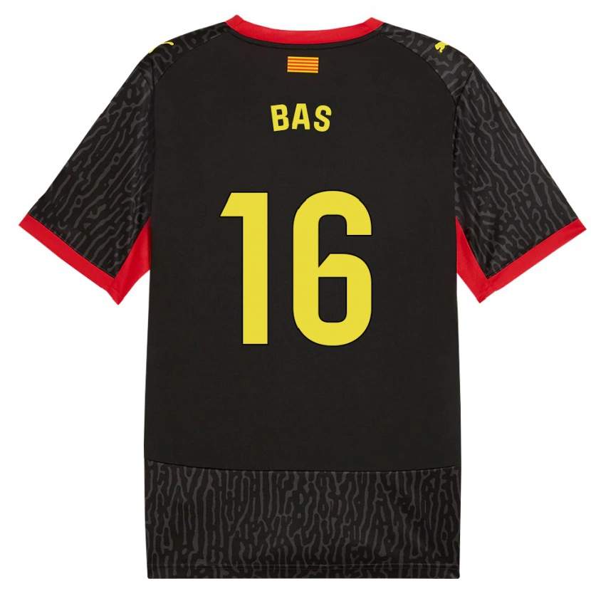Danxen Kvinnor Jordi Bas #16 Svart Gul Röd Bortatröja Matchtröjor 2026/27 Tröjor T-Tröja