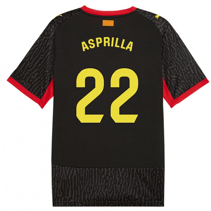 Danxen Kvinnor Yáser Asprilla #22 Svart Gul Röd Bortatröja Matchtröjor 2026/27 Tröjor T-Tröja