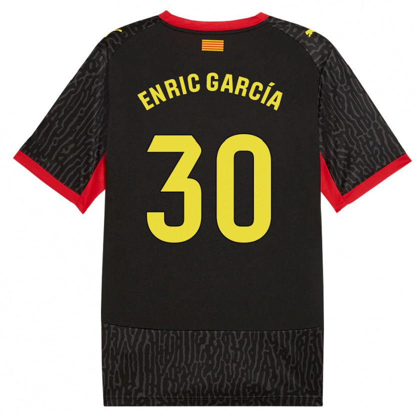 Danxen Kvinnor Enric García #30 Svart Gul Röd Bortatröja Matchtröjor 2026/27 Tröjor T-Tröja