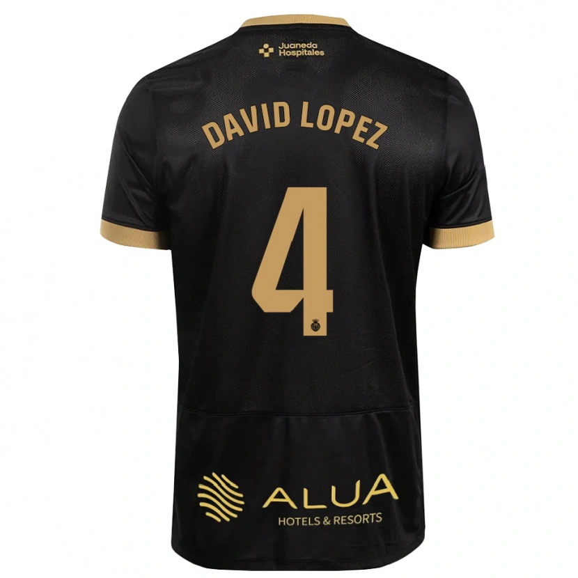 Danxen Kvinnor David López #4 Svart Sandbrun Vild Trä Bortatröja Matchtröjor 2026/27 Tröjor T-Tröja