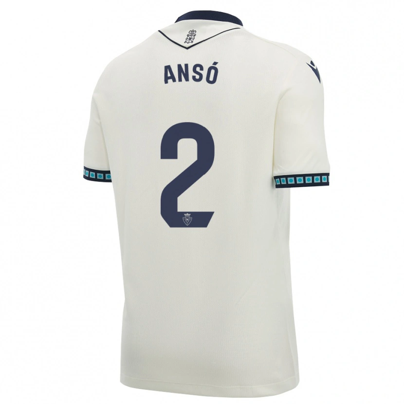 Danxen Kvinnor Mikel Ansó #2 Vit Svart Ljus Himmelsblå Bortatröja Matchtröjor 2026/27 Tröjor T-Tröja