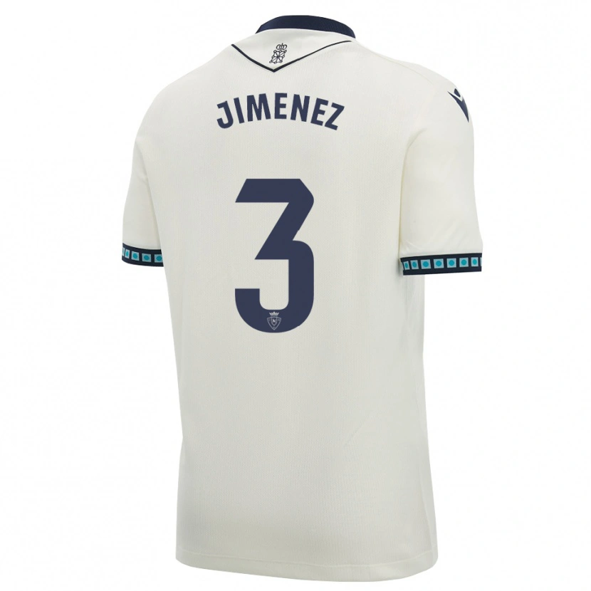 Danxen Kvinnor Álex Jimenez #3 Vit Svart Ljus Himmelsblå Bortatröja Matchtröjor 2026/27 Tröjor T-Tröja