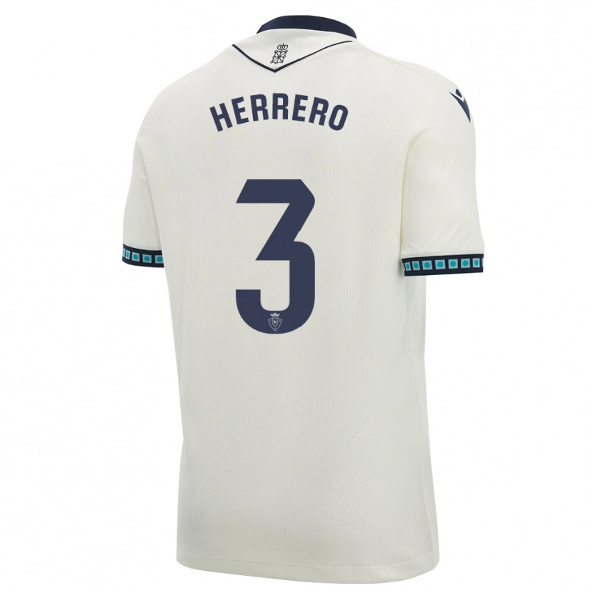 Danxen Kvinnor Toni Herrero #3 Vit Svart Ljus Himmelsblå Bortatröja Matchtröjor 2026/27 Tröjor T-Tröja