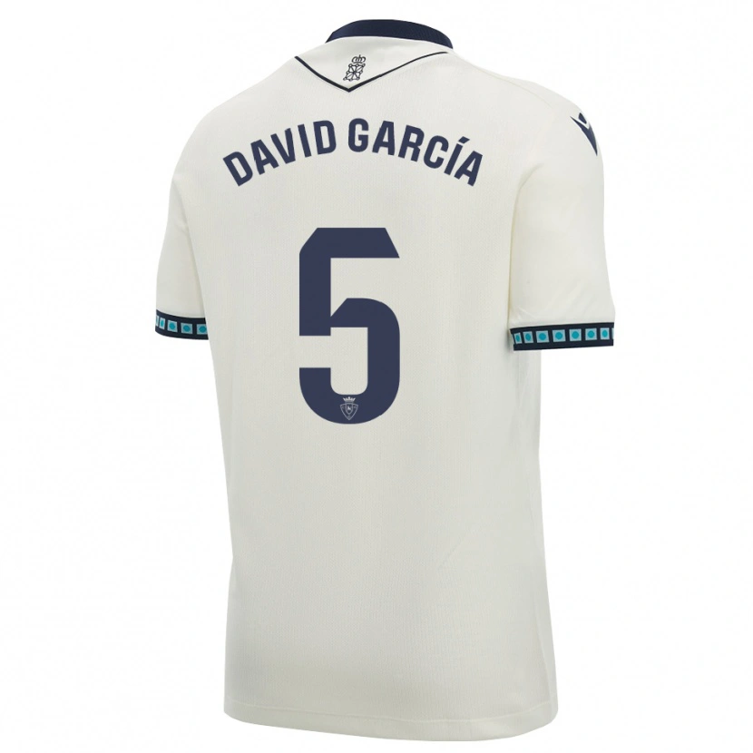 Danxen Kvinnor David García #5 Vit Svart Ljus Himmelsblå Bortatröja Matchtröjor 2026/27 Tröjor T-Tröja