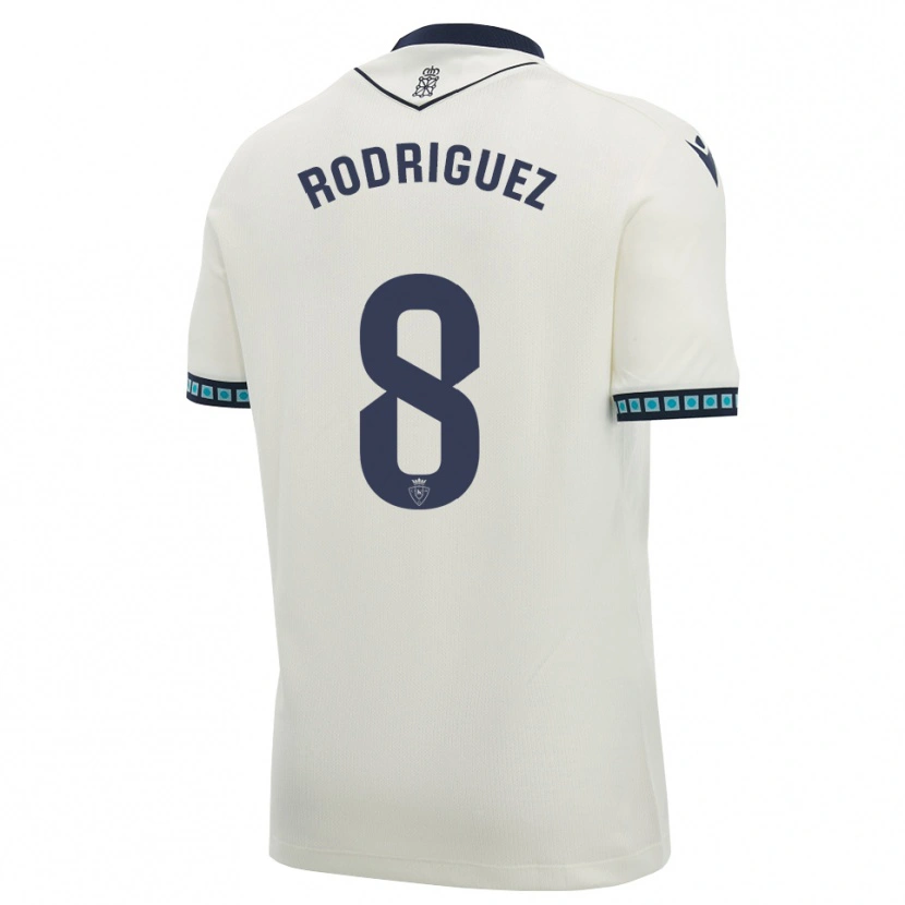 Danxen Kvinnor Vanessa Rodríguez Iribarren #8 Vit Svart Ljus Himmelsblå Bortatröja Matchtröjor 2026/27 Tröjor T-Tröja