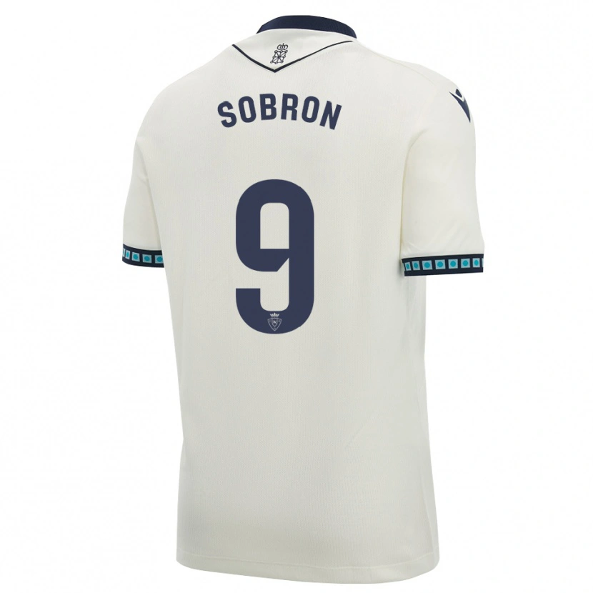 Danxen Kvinnor Carmen Sobrón Olarte #9 Vit Svart Ljus Himmelsblå Bortatröja Matchtröjor 2026/27 Tröjor T-Tröja