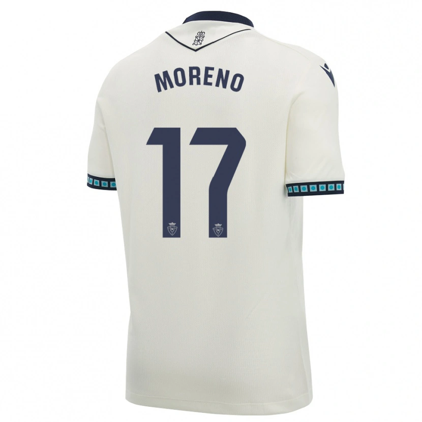 Danxen Kvinnor Pablo Moreno #17 Vit Svart Ljus Himmelsblå Bortatröja Matchtröjor 2026/27 Tröjor T-Tröja