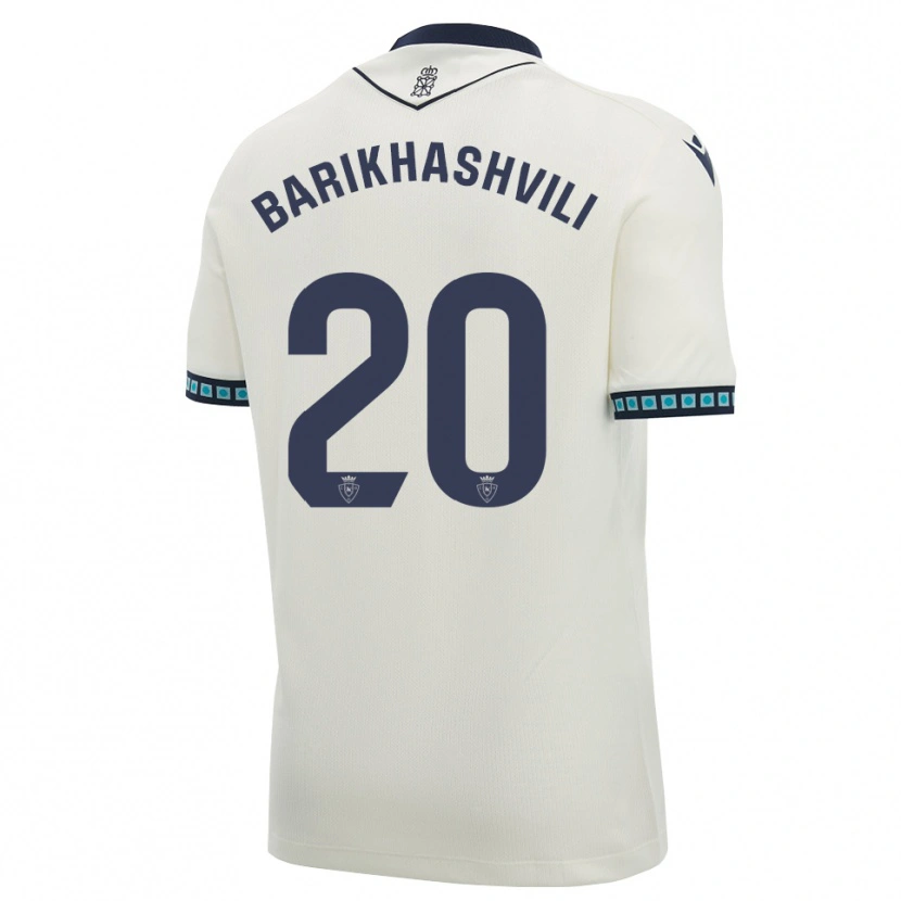 Danxen Kvinnor Nika Barikhashvili #20 Vit Svart Ljus Himmelsblå Bortatröja Matchtröjor 2026/27 Tröjor T-Tröja
