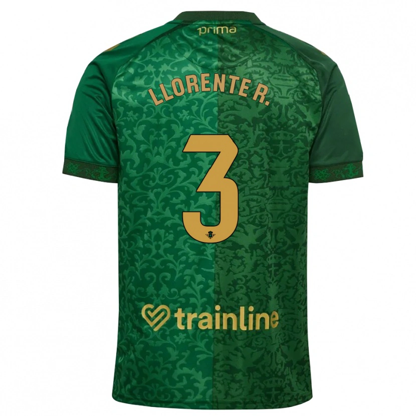 Danxen Kvinnor Diego Llorente #3 Skogsgrön Mörk Guldbrun Bortatröja Matchtröjor 2026/27 Tröjor T-Tröja