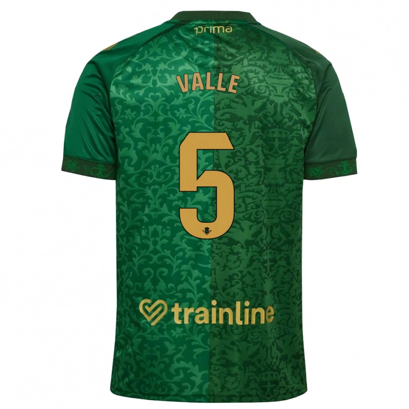 Danxen Kvinnor María Valle López #5 Skogsgrön Mörk Guldbrun Bortatröja Matchtröjor 2026/27 Tröjor T-Tröja
