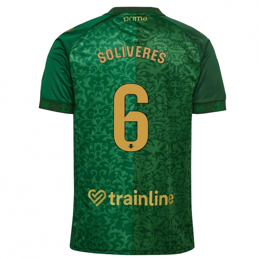 Danxen Kvinnor Gema Soliveres #6 Skogsgrön Mörk Guldbrun Bortatröja Matchtröjor 2026/27 Tröjor T-Tröja
