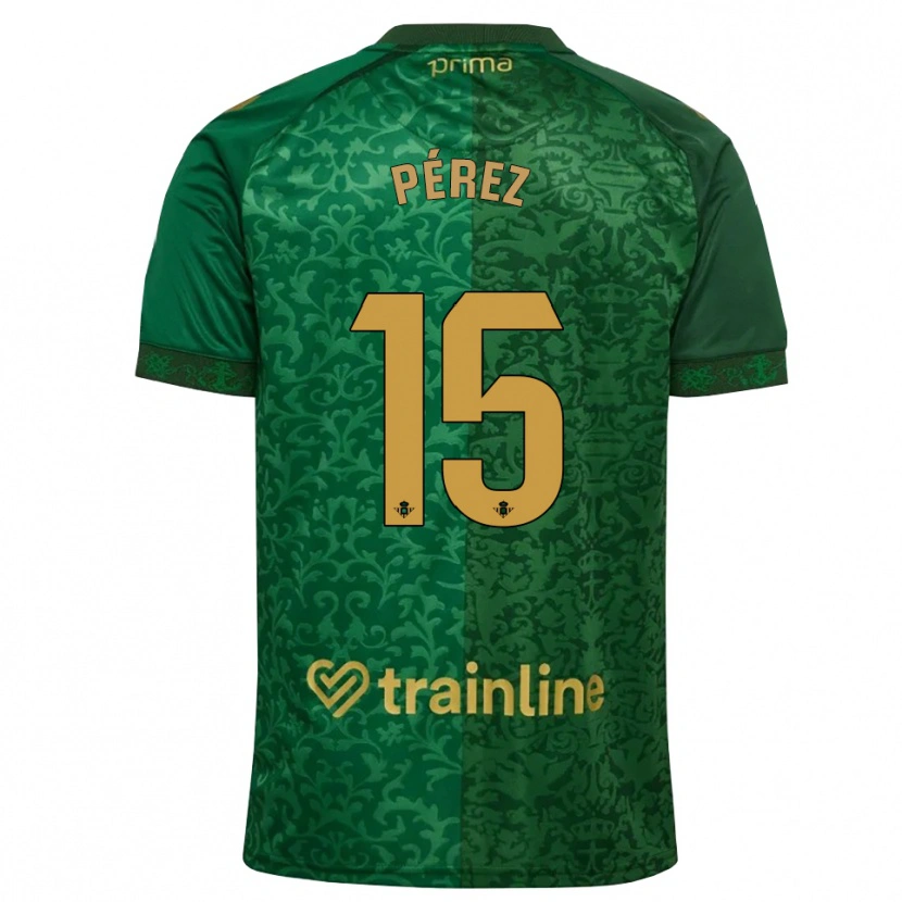 Danxen Kvinnor Álex Pérez #15 Skogsgrön Mörk Guldbrun Bortatröja Matchtröjor 2026/27 Tröjor T-Tröja